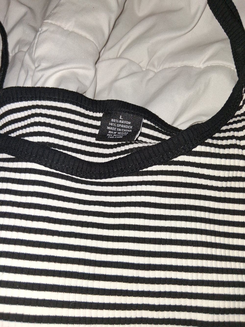 Black & White Striped Woman's Tank Maxi Dress